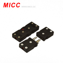 black standard connector of thermocouple type J male for manufacturing thermocouple